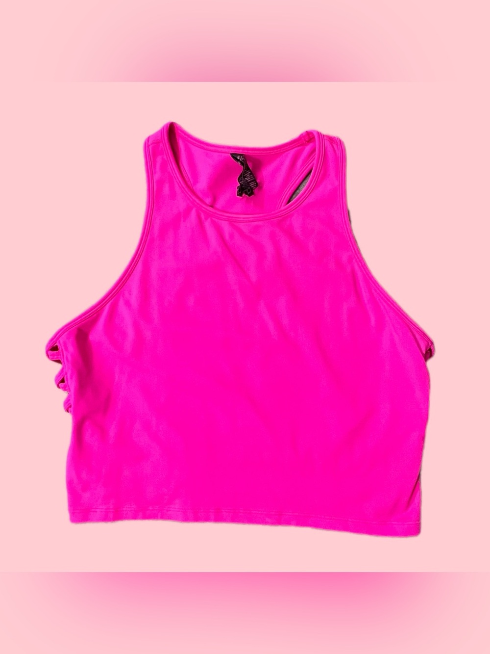 Betsey Johnson Performance hot pink crop top US women’s XL